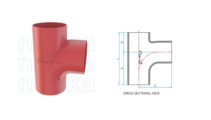 EPC - Fusion Bonded Epoxy Coated Hubless Branch Tee 88°
